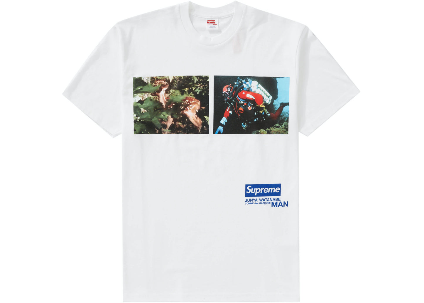 Supreme JUNYA WATANABE CDG MAN Nature Tee White