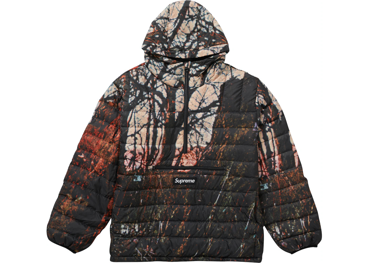 Supreme Micro Down Half Zip Hooded Pullover Woods