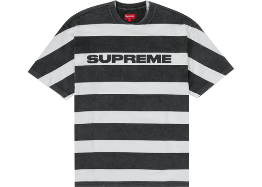 Supreme Printed Stripe S/S Top Black