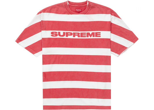 Supreme Printed Stripe S/S Top Red