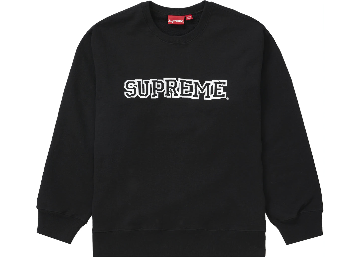 Supreme Shattered Logo Crewneck Black #