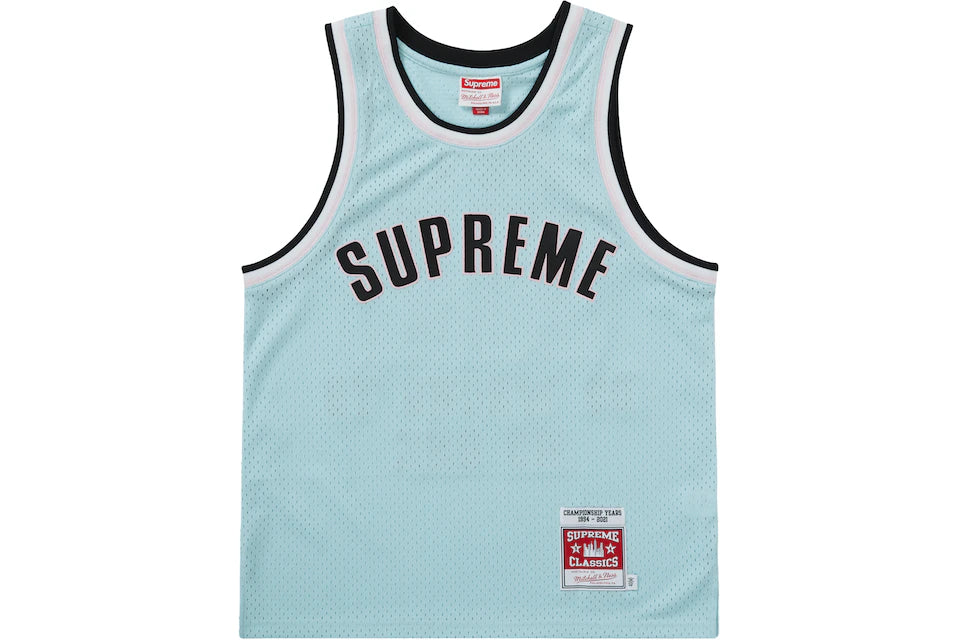 Supreme Mitchell & Ness Basketball Jersey Light Blue – Mood Toronto