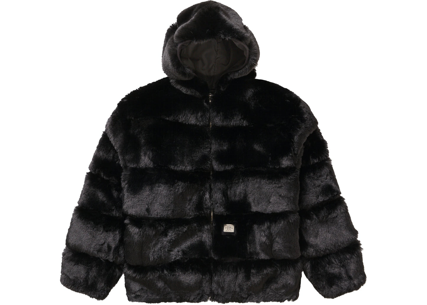 Supreme WTAPS Faux Fur Hooded Jacket Black